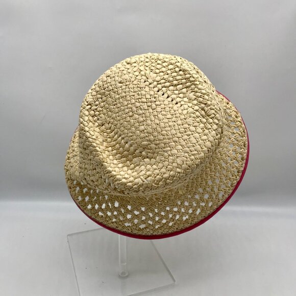 On 34th Beige & Pink Straw Bucket Hat - Picture 6 of 10